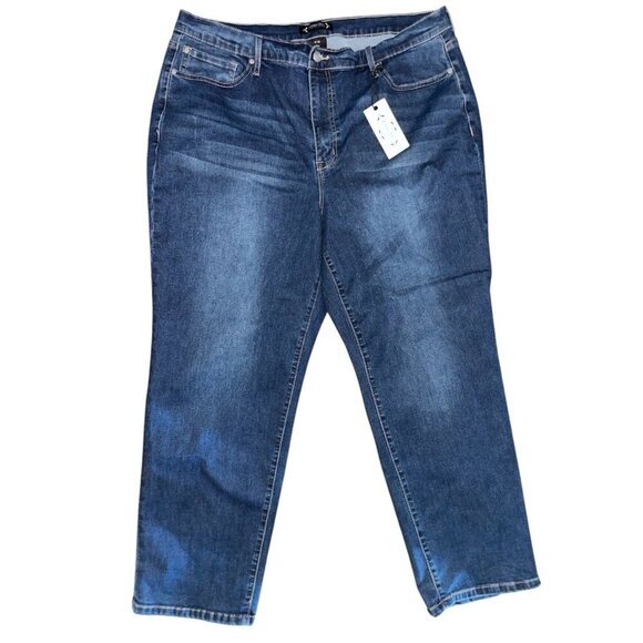 Nanette Lepore Denim - Nanette Lepore Belle High Rise Slim Straight Denim Jeans Women's Size 20 NWT